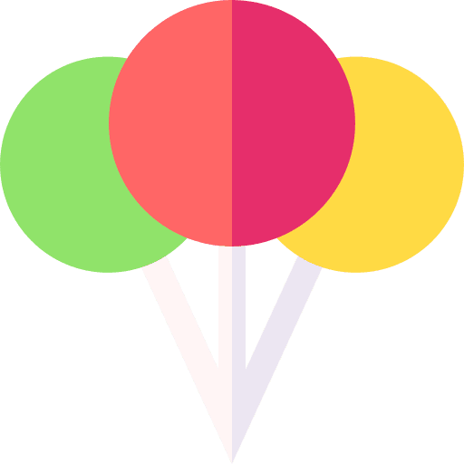 Balloons decoration birthday and party birthday icon