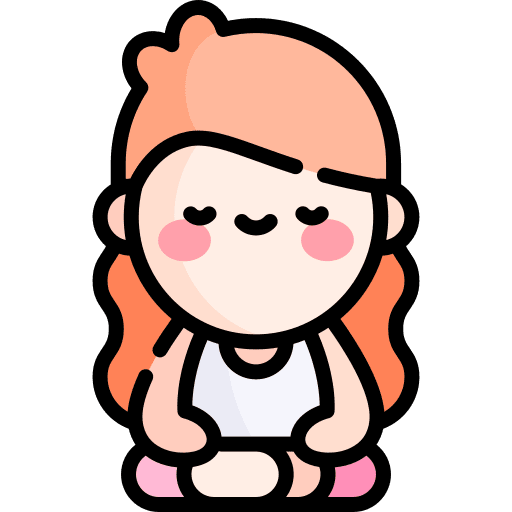 Meditation pose wellness woman icon