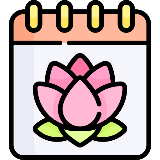 Calendar yoga date time icon