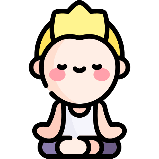 Meditation avatar wellness yoga pose icon