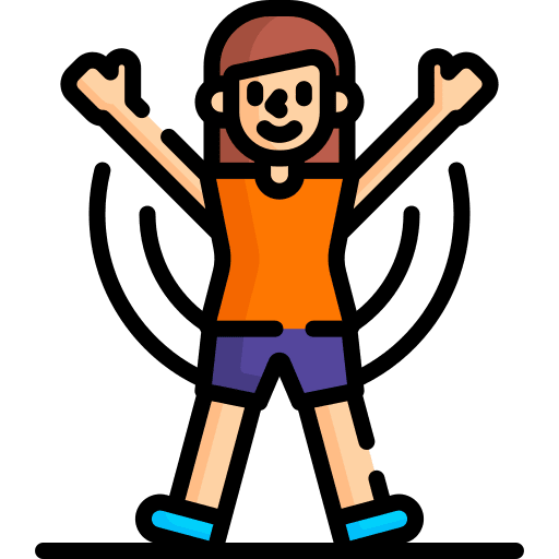 Jumping jack woman sports and competition training icon
