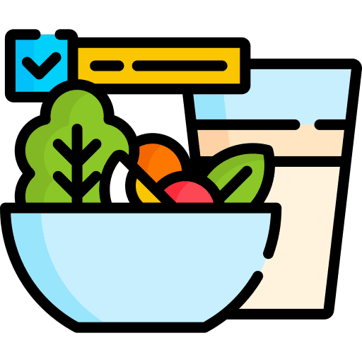 Meal bowl healthy food salad icon