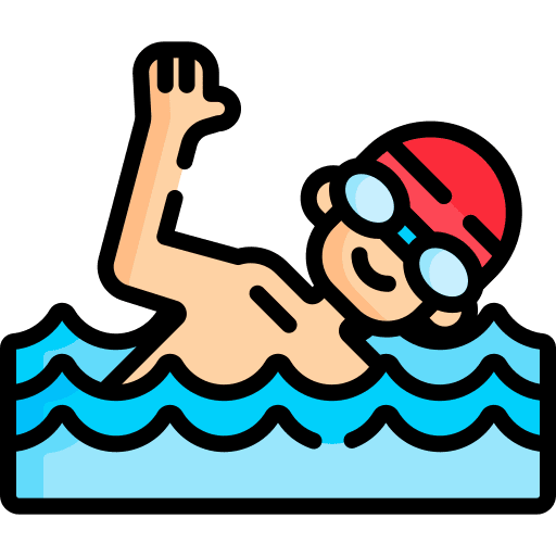 Swimming people sports and competition activity icon