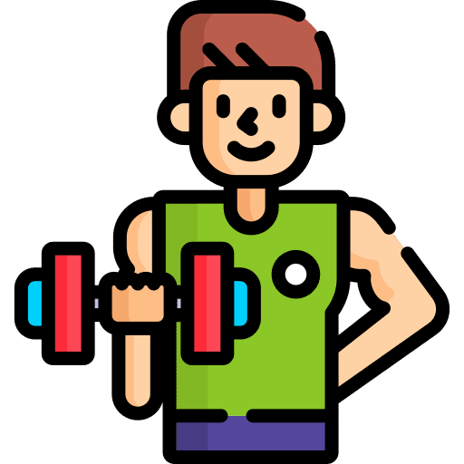 Trainer excercise gym fitness icon