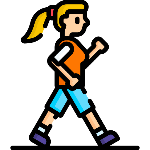 Walking workout woman walking icon