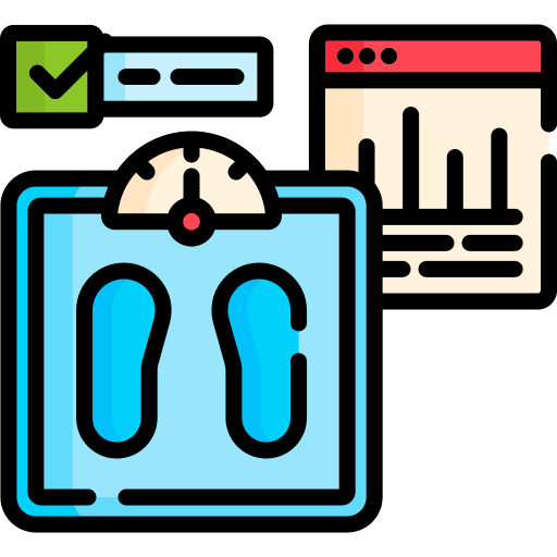 Weight scale wellness control healthcare and medical icon Weight scale wellness control healthcare and medical icon