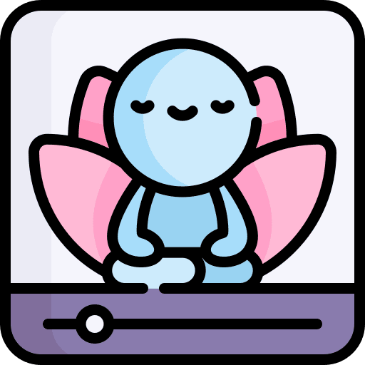 Yoga video wellness meditation icon Yoga video wellness meditation icon