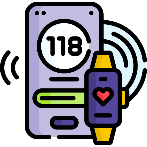 Data synchronization smart technology workout heart rate icon Data synchronization smart technology workout heart rate icon