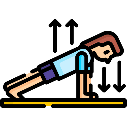 Push up activity healthy push up icon Push up activity healthy push up icon