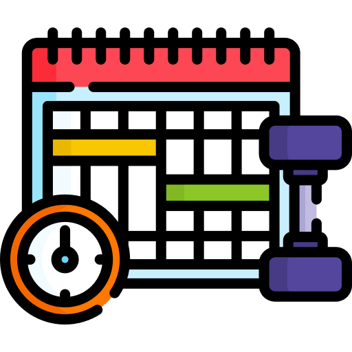 Workout dumbbell schedule gym icon Workout dumbbell schedule gym icon