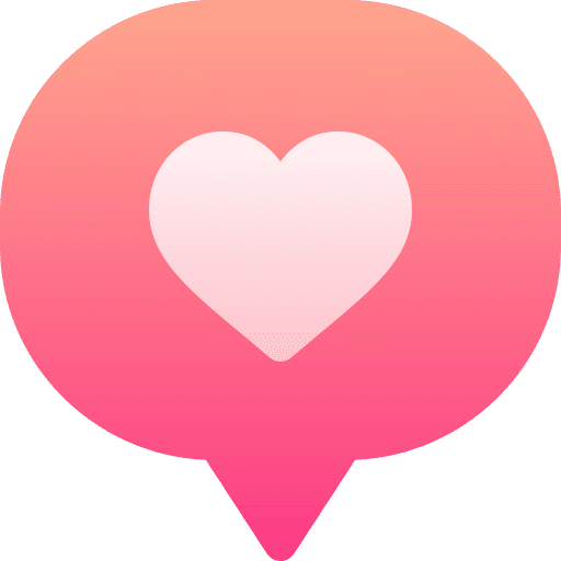 Favourite speech bubble music and multimedia love icon