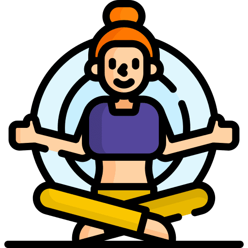Meditation relaxation avatar wellness icon Meditation relaxation avatar wellness icon