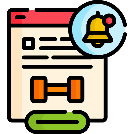 Notification workout notification app icon Notification workout notification app icon
