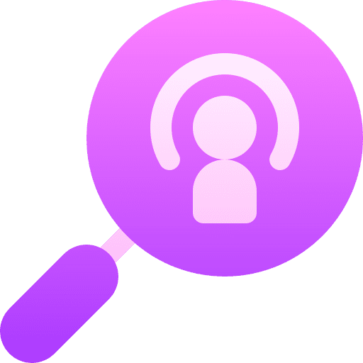 Podcast magnifying glass ui radio icon Podcast magnifying glass ui radio icon
