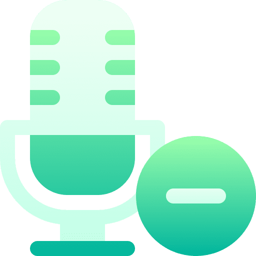 Unfollow button minus button microphone icon Unfollow button minus button microphone icon