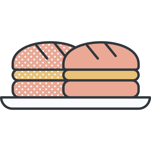 Appetizer party food and restaurant starter icon