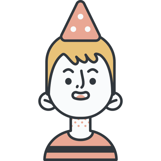 Birthday boy caucasian people birthday boy icon