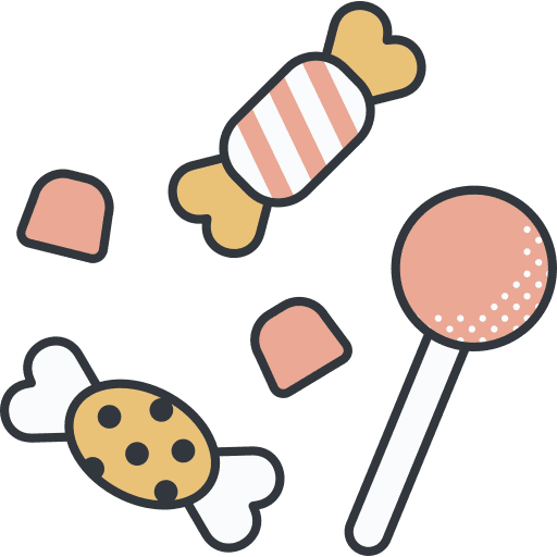 Candy sugar birthday wrapper icon