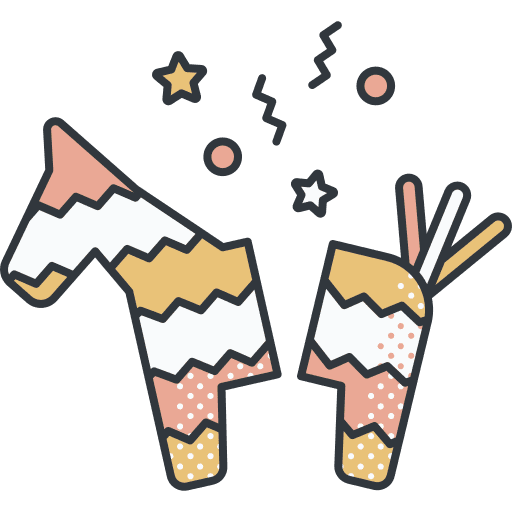 Confetti ball party birthday and party birthday icon