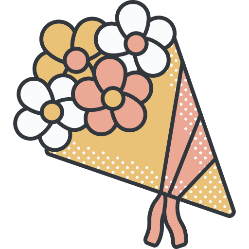 Flower bouquet gift love and romance nature icon Flower bouquet gift love and romance nature icon