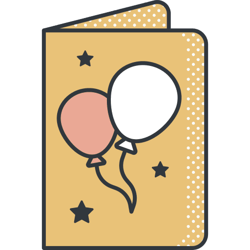 Greeting card birthday and party communications birthday card icon