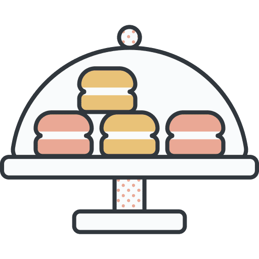 Macaroons dessert food bakery icon