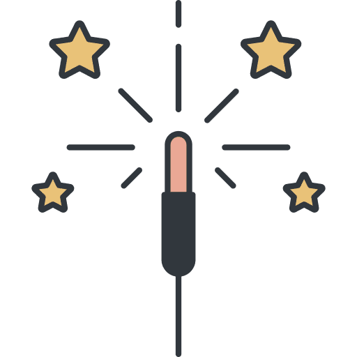 Bengal light birthday and party illumination fireworks icon Bengal light birthday and party illumination fireworks icon