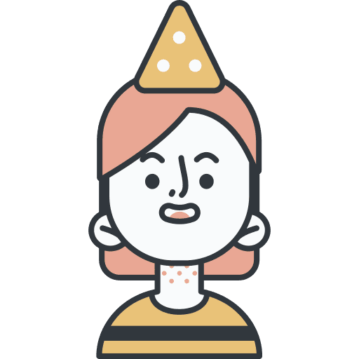 Birthday girl caucasian birthday and party people icon Birthday girl caucasian birthday and party people icon