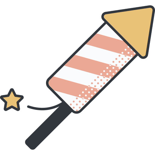 Firework firecracker birthday and party rocket icon Firework firecracker birthday and party rocket icon
