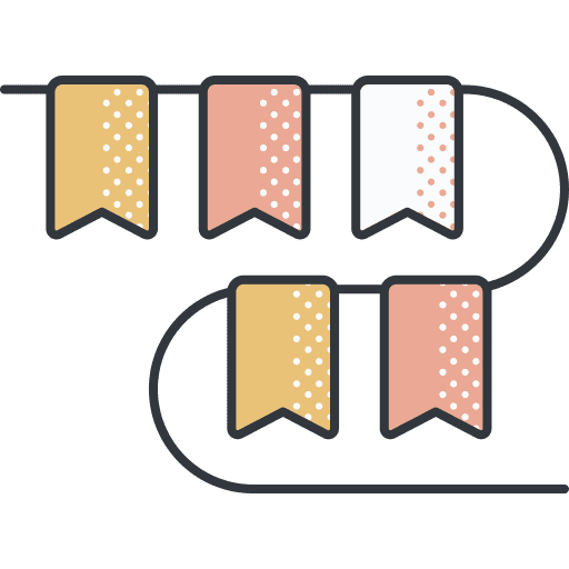 Garland celebration party decoration icon Garland celebration party decoration icon