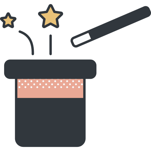 Magic trick magic hat magic trick magician icon Magic trick magic hat magic trick magician icon