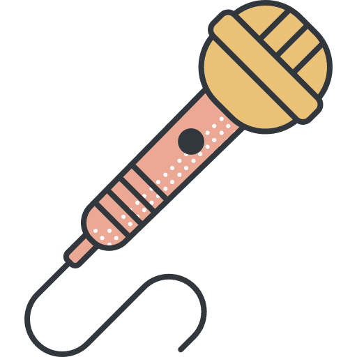 Microphone music and multimedia sound fun icon Microphone music and multimedia sound fun icon