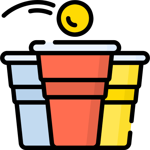 Beer pong ball birthday and party glass icon