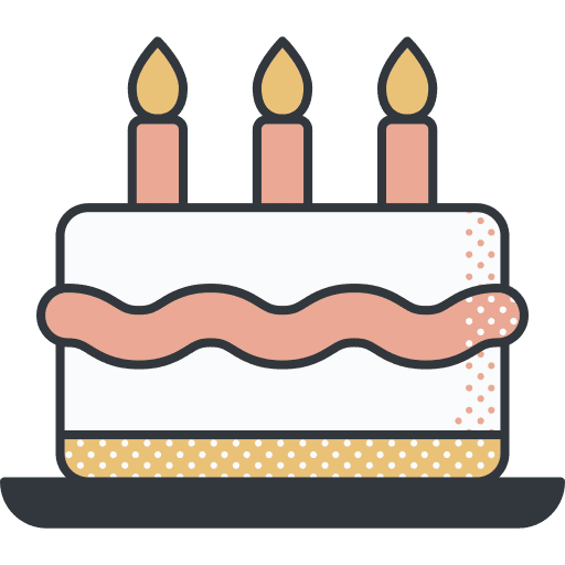 Birthday cake dessert food party icon Birthday cake dessert food party icon