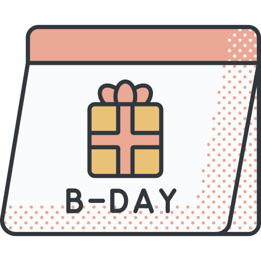 Birthday calendar party celebration icon Birthday calendar party celebration icon