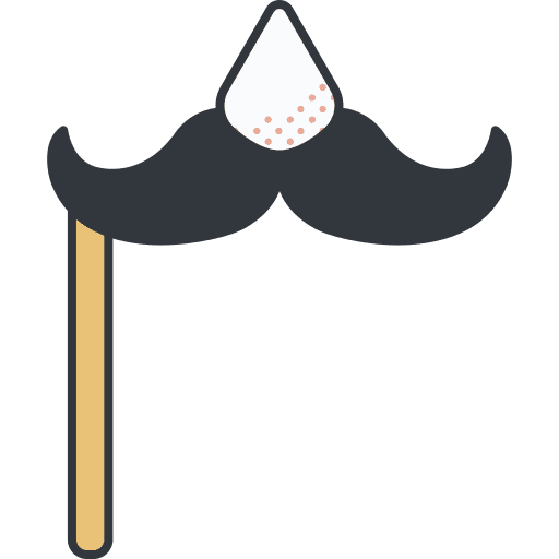 Moustache fun party accessory icon Moustache fun party accessory icon