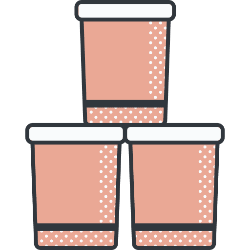 Plastic cup food and restaurant party food icon Plastic cup food and restaurant party food icon