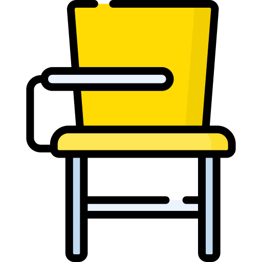 Desk university furniture and household education icon Desk university furniture and household education icon