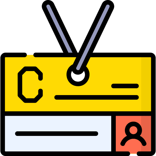 Id card business and finance id card identification icon Id card business and finance id card identification icon