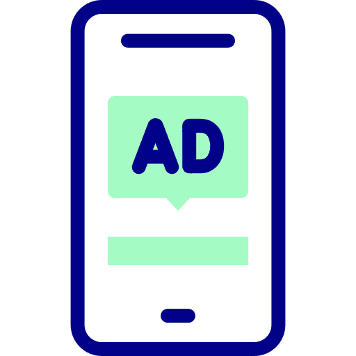 Advertising mobile marketing online icon