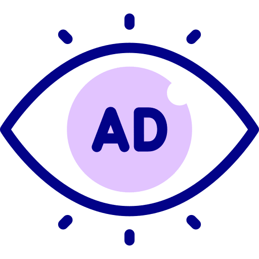 Eye eye view ads icon