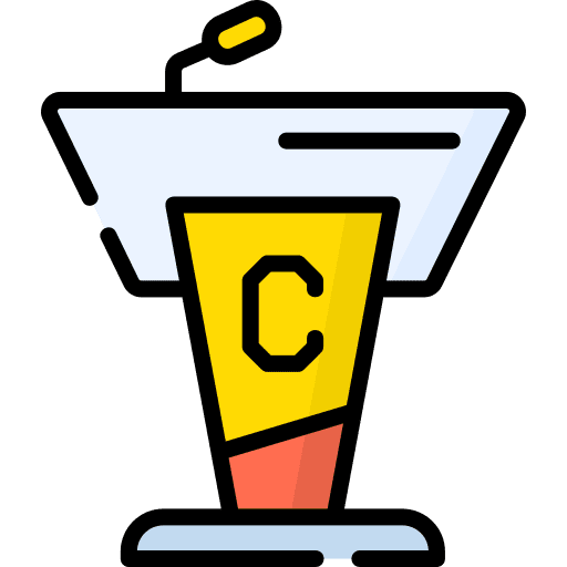 Lectern communications speech debate icon Lectern communications speech debate icon