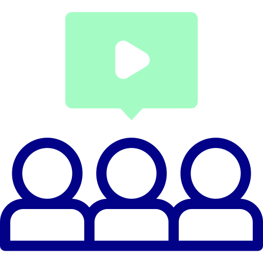 People classroom learn presentation icon