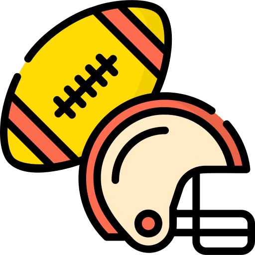 Rugby helmet football team protection icon Rugby helmet football team protection icon