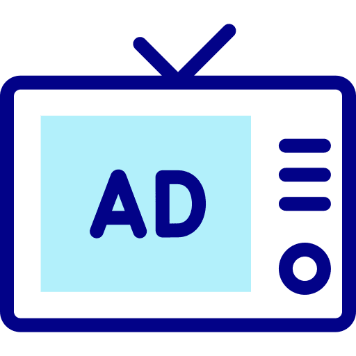 Tv monitor promotion ads tv monitor icon