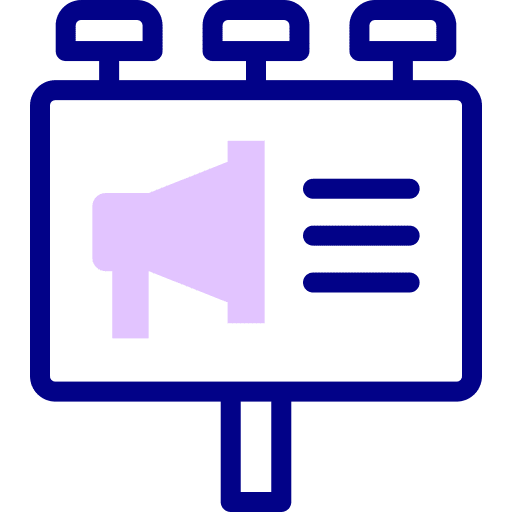 Billboard architecture and city signaling billboard icon Billboard architecture and city signaling billboard icon