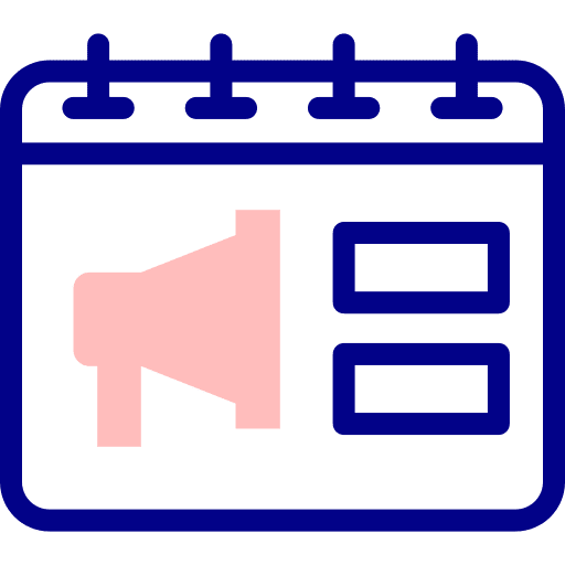 Calendar marketing advertisement time and date icon