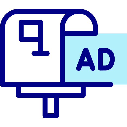 Mailbox advertising marketing speaker icon Mailbox advertising marketing speaker icon