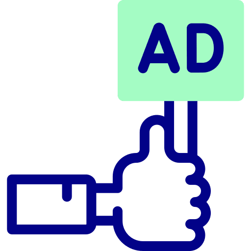 Advertising sign hand poster icon Advertising sign hand poster icon