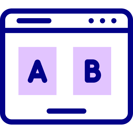 Testing cellphone ab testing smartphone icon Testing cellphone ab testing smartphone icon